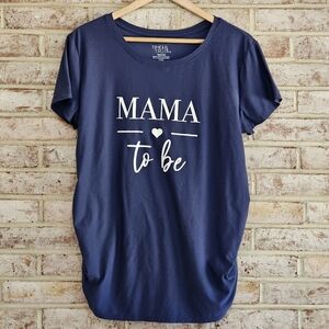 Navy Blue 'Mama to be' Maternity Tshirt L